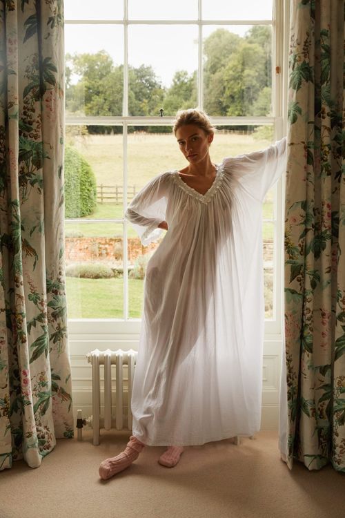 Julia - Full Length Cotton Nightdress