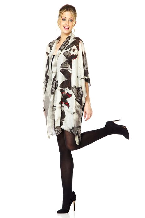 Cashmere Pashmina with Lace Border