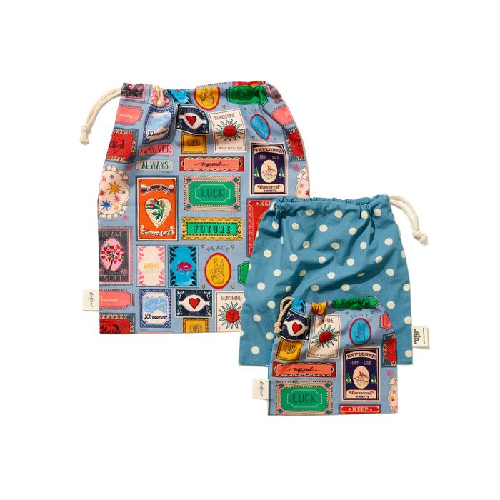 Cath Kidston Three Reusable Cotton Bags: Affirmations Print