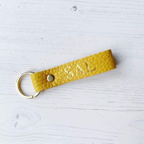 Personalised Leather Keyring