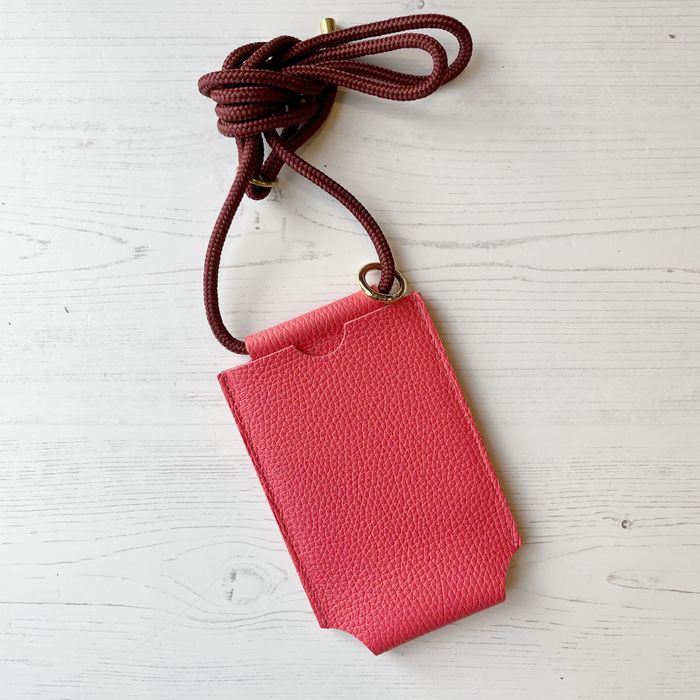Personalised Leather Phone Bag