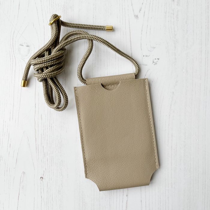 Personalised Leather Phone Bag