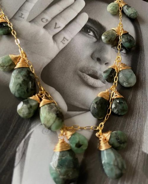 Emerald & 14ct Gold Filled Necklace