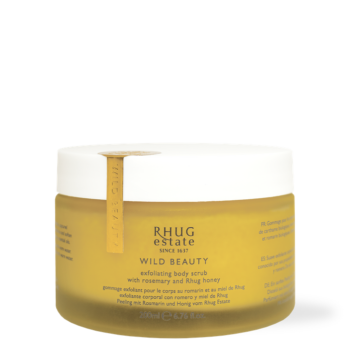 Wild Beauty Exfoliating Body Scrub with Rosemary & Rhug Honey