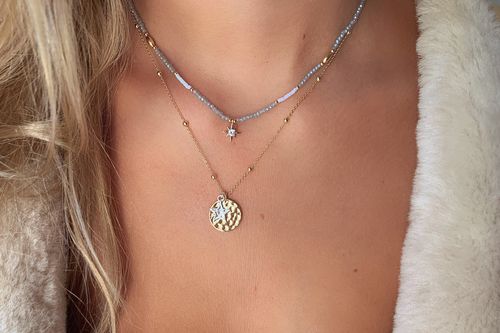 Alruba 2 Layered Beaded Necklace Set