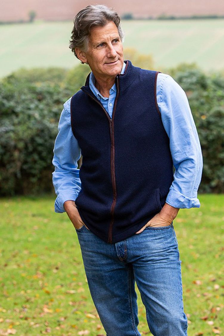 Mens Cashmere Wool Gilets