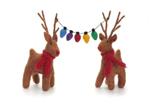 Christmas Reindeer with Fairy Lights
