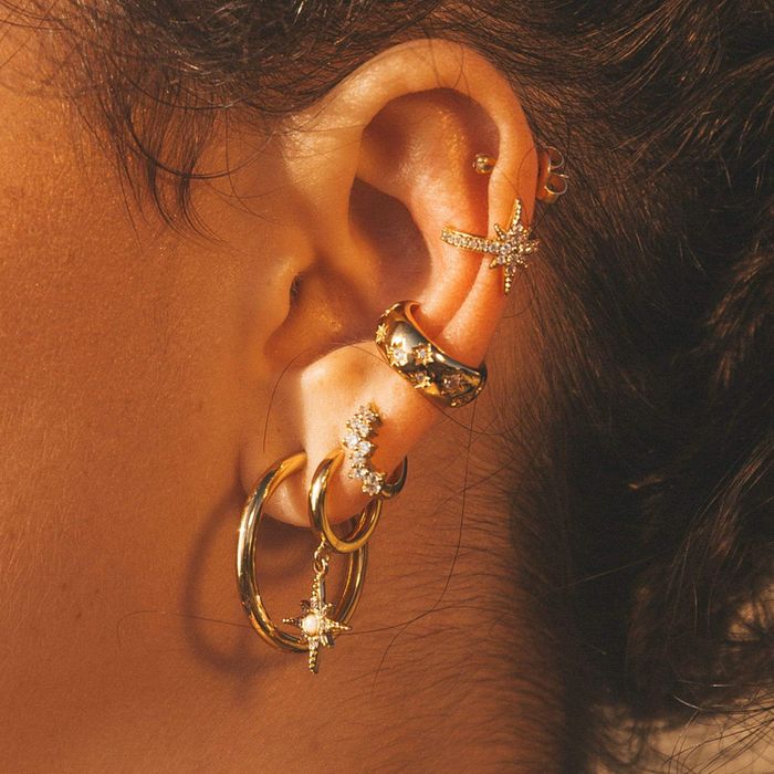 Starburst Small Single Ear Cuff