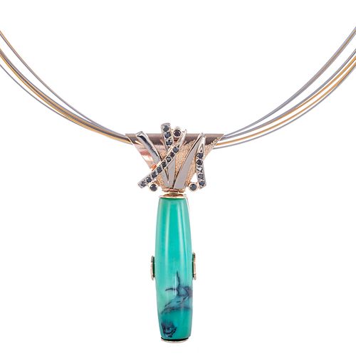 Opalised wood and Black Diamonds