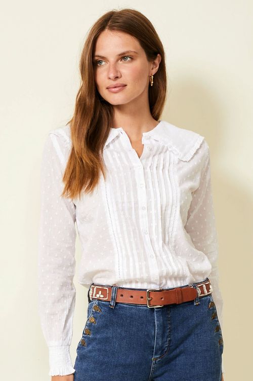 Kendall Organic Cotton Blouse | White