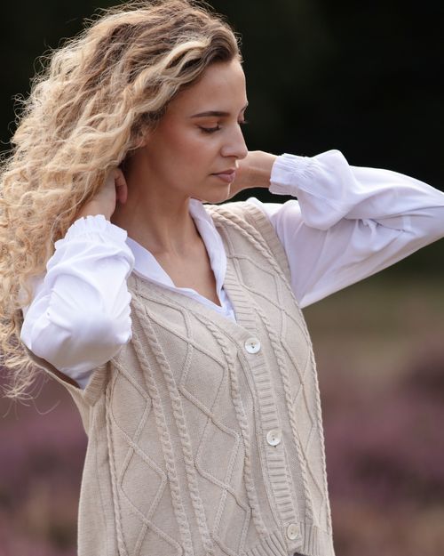 Ysella organic cotton knitted vest