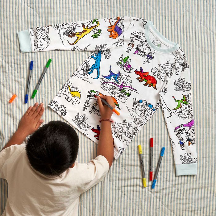 Colour-in Pyjamas - Dinosaur