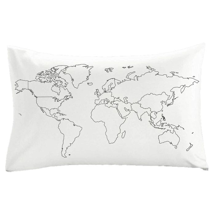 Colour-in Pillowcase - World Map