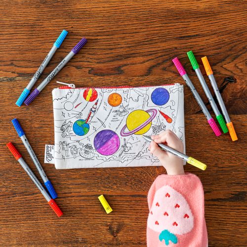 Colour-in Pencil Case - Space Explorer