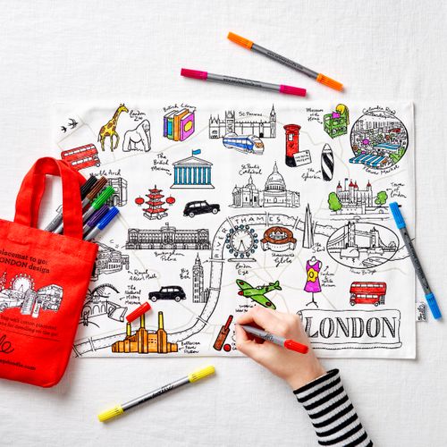Colour-in Placemat to Go - London