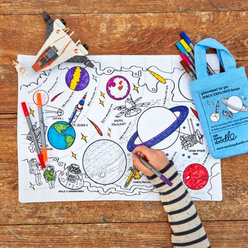 Colour-in Placemat to Go - Space Explorer