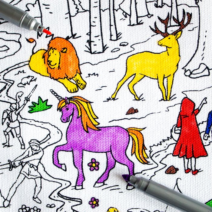 Colour-in Placemat to Go - Fairytales & Legends