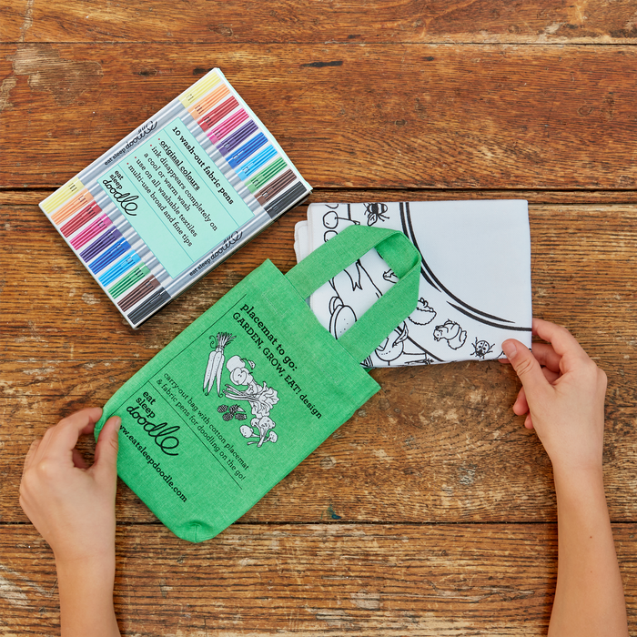 Colour-in Placemat to Go - Garden, Grow, Eat!