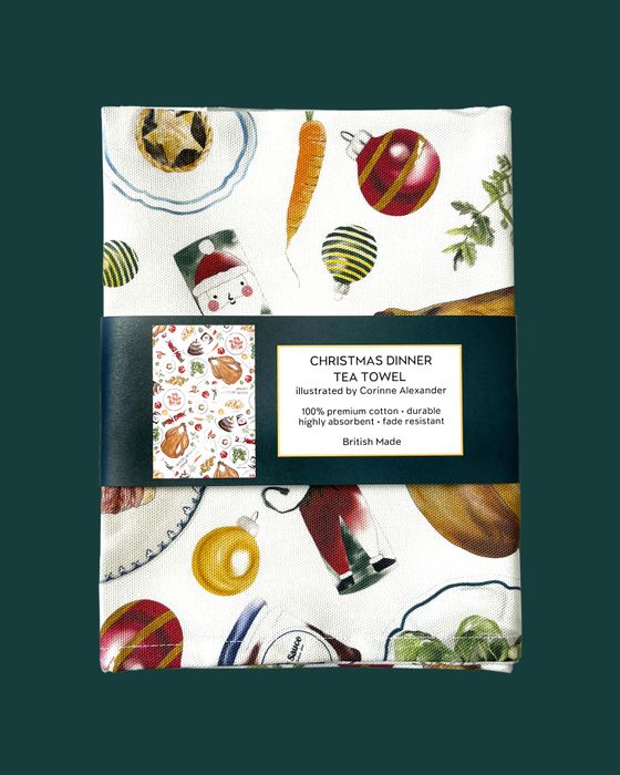 Christmas Dinner Tea Towel
