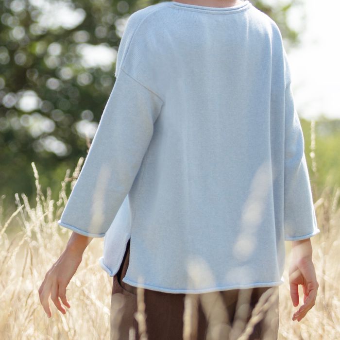 Clarissa Relaxed Knit Pearl Blue