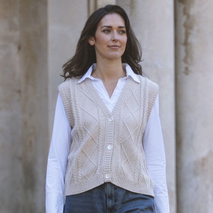 Ysella Cable Knitted Vest