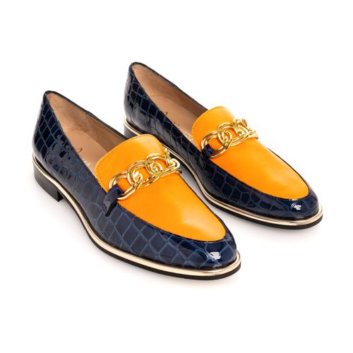 Navy & Mandarin Loafer