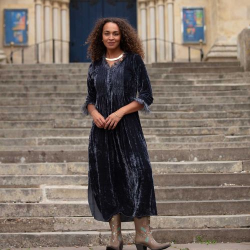 Silk Velvet Annabel Maxi Dresses