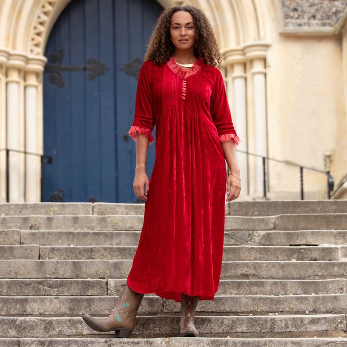 Silk Velvet Annabel Maxi Dresses