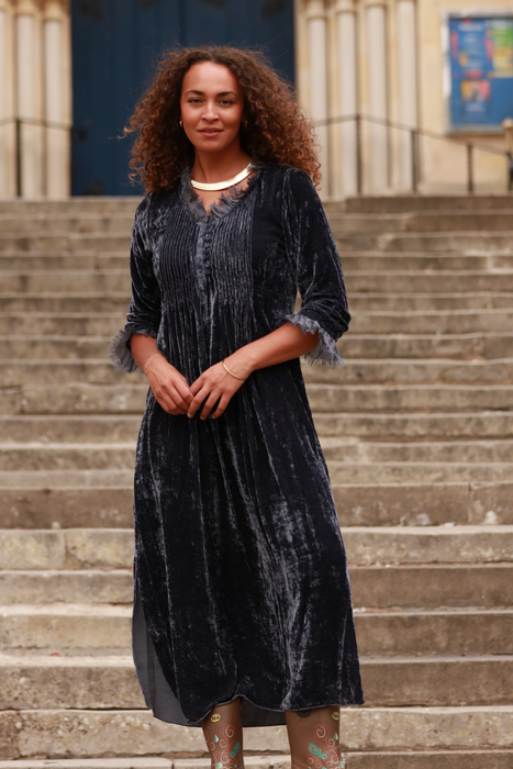 Silk Velvet Annabel Maxi Dresses