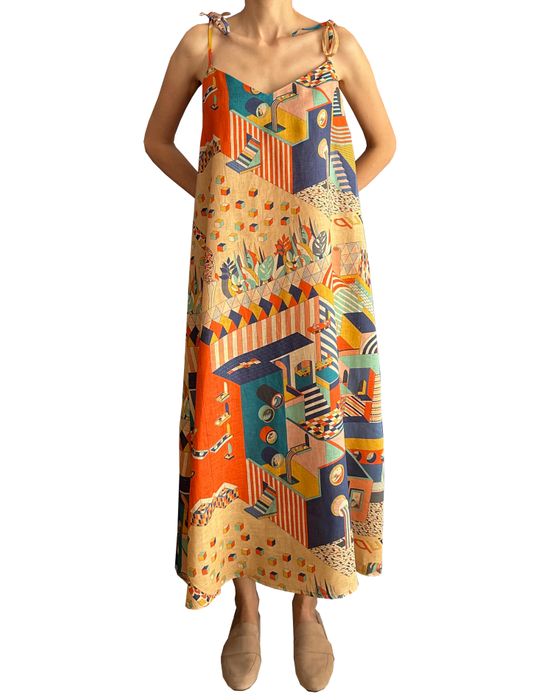 jup's upside down linen dress
