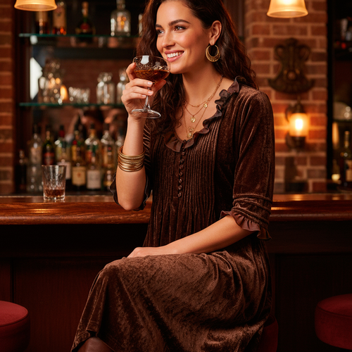 Silk Velvet Karen Dresses