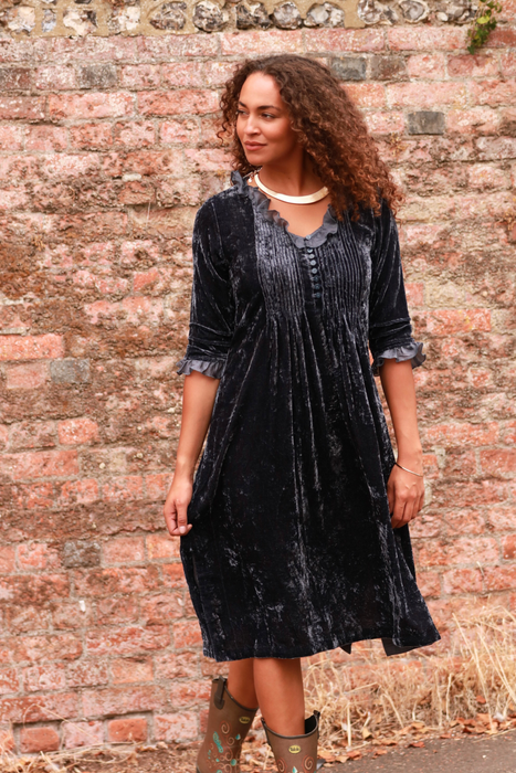 Silk Velvet Karen Dresses