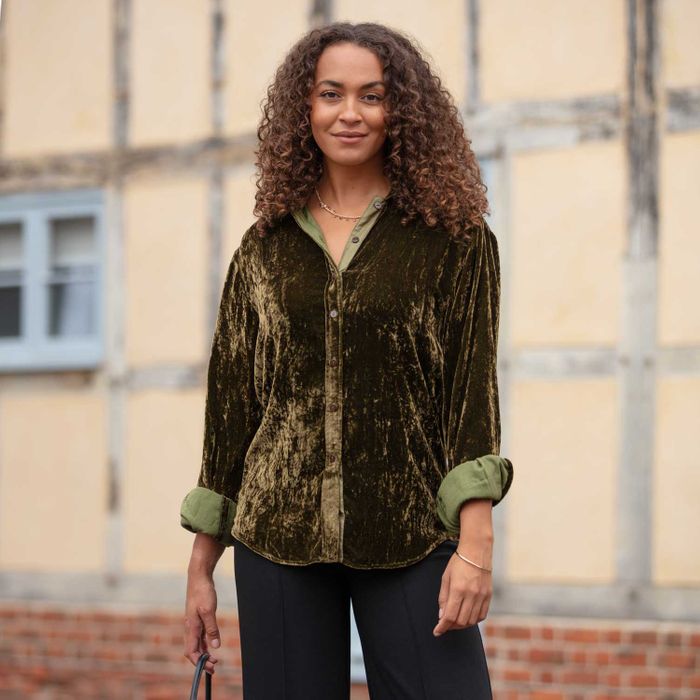 Silk Velvet Karen Shirts