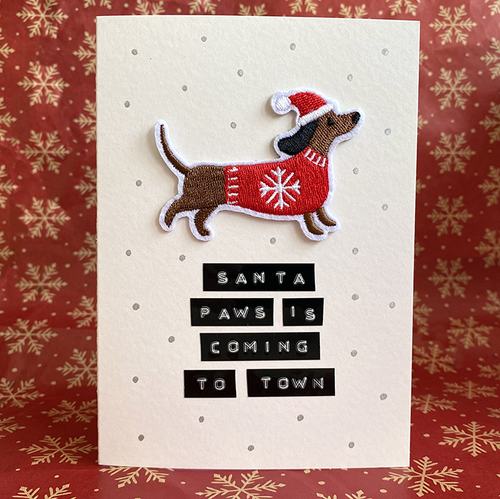 Santa Paws Handmade Card