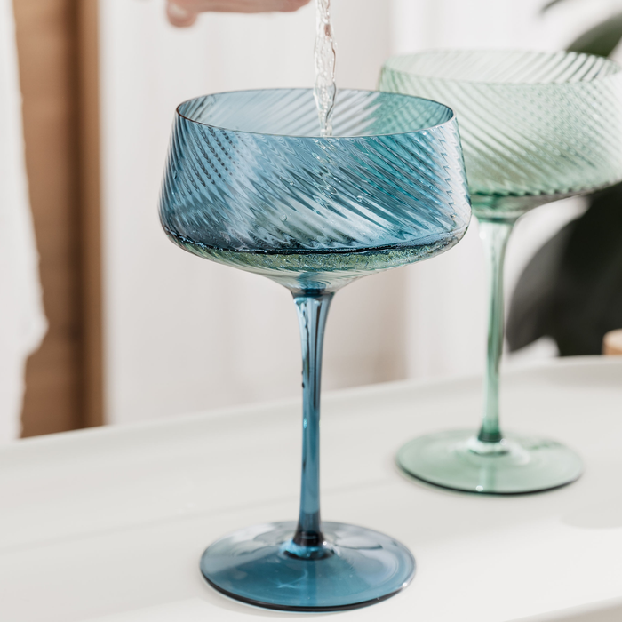 Twist Champagne Coupes - Set of 2