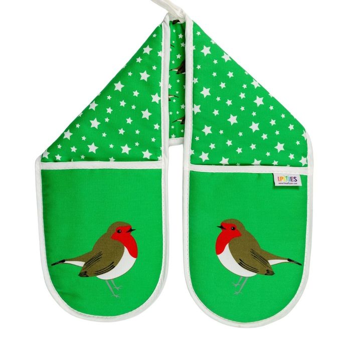 Festive Robins Oven Gloves