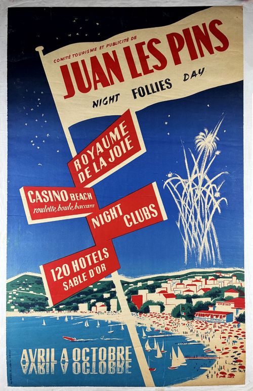 Juan Les Pins Night Follies Day c.1950s