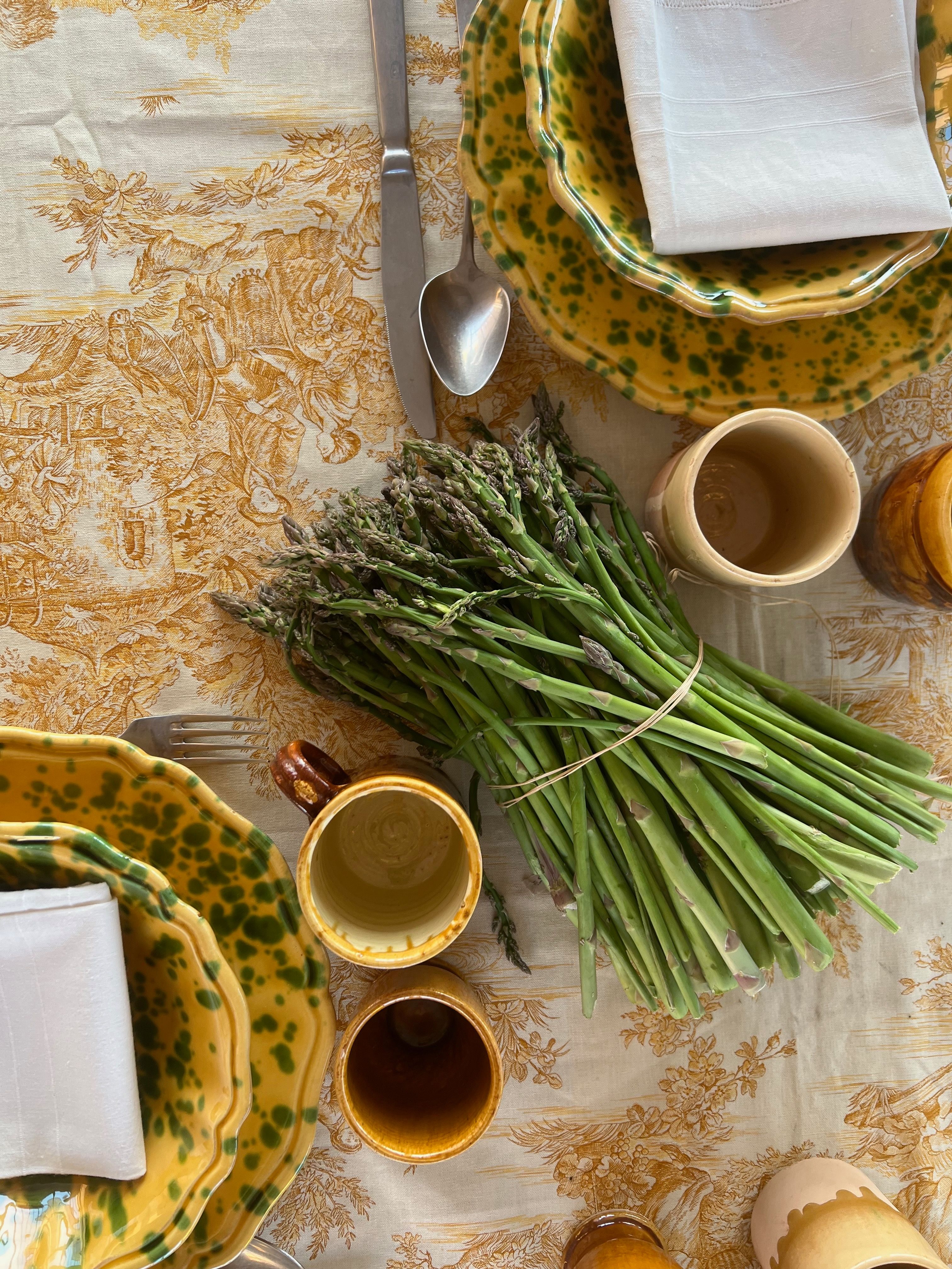 Speckled Honey Green Dinner Plates