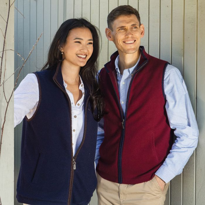 Knitted Gilet - Lined in Hemp with Pockets