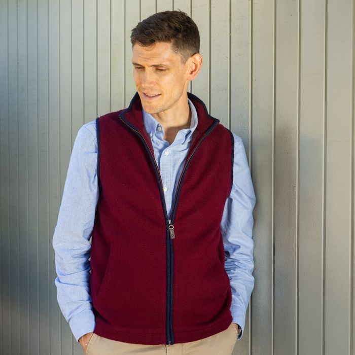 Misty Cashmere Knitted Gilet - Lined with pockets