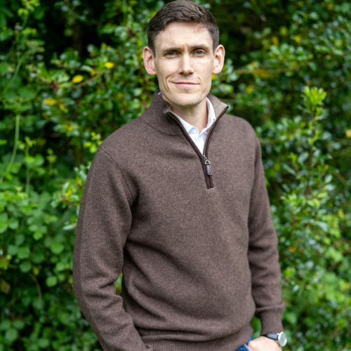 Zip Neck Jumper in Yak Yarn