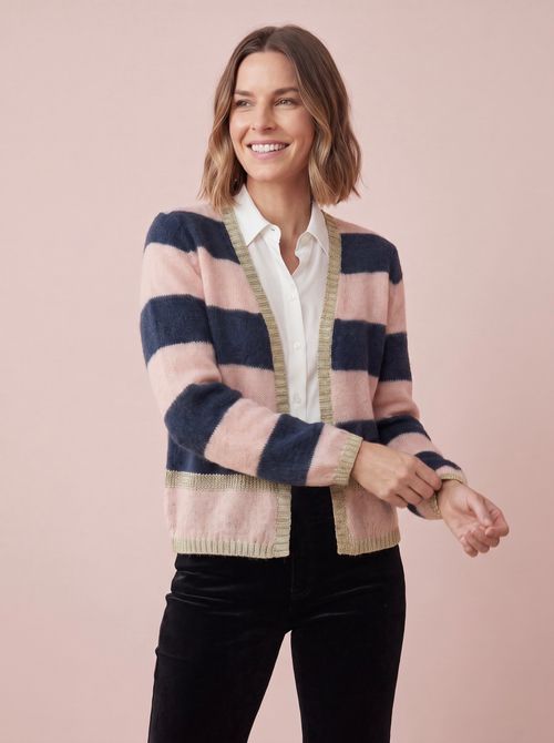 Sophie Cardigan with Lurex Trim