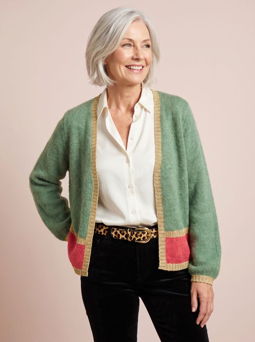 Sophie Cardigan with Lurex Trim