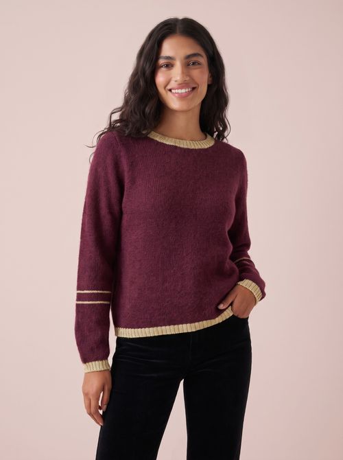 Lottie Mohair & Merino Knit Jumper with Lurex Trim