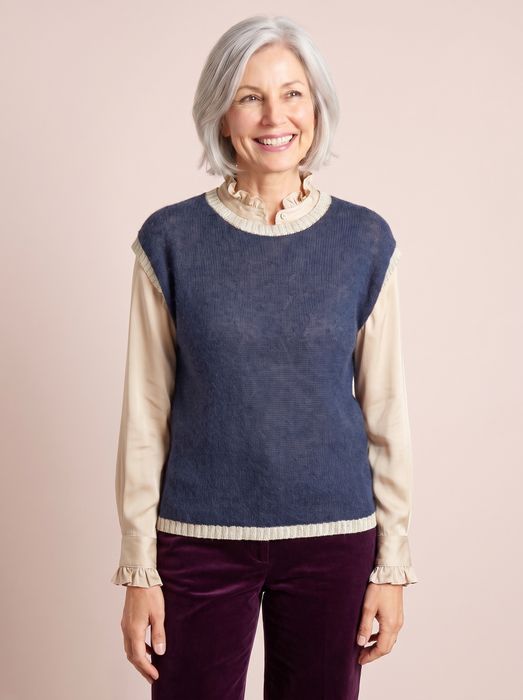 Rosie Knitted Tank Top with Lurex Trim