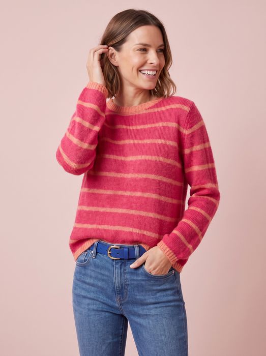 Emma Colourful Striped Mohair & Merino Knit Jumper