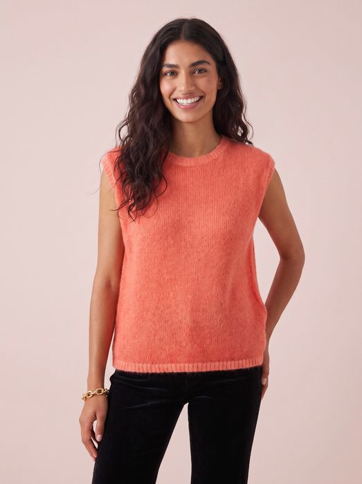 Molly Knitted Tank Top with Tonal Trim