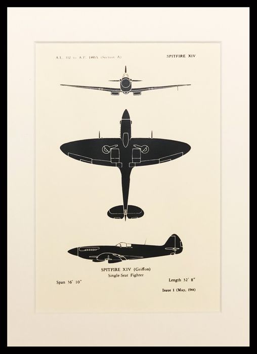 Spitfire (REPRO A4) Recognition Silhouette
