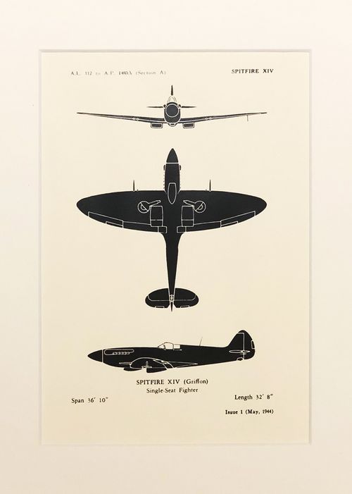 Spitfire (REPRO A4) Recognition Silhouette