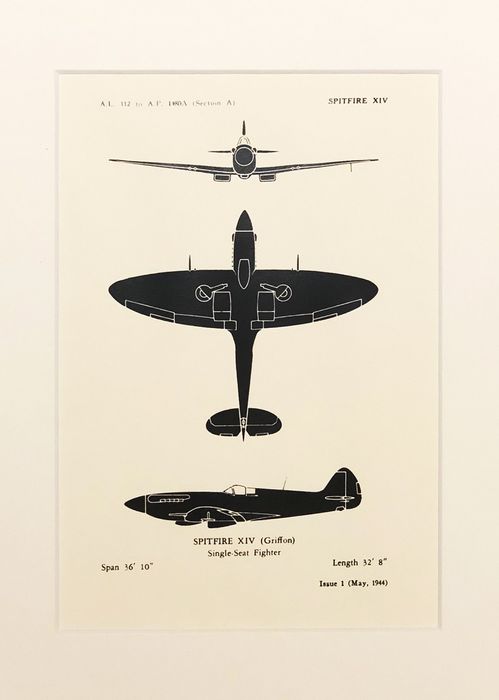 Spitfire (REPRO A4) Recognition Silhouette